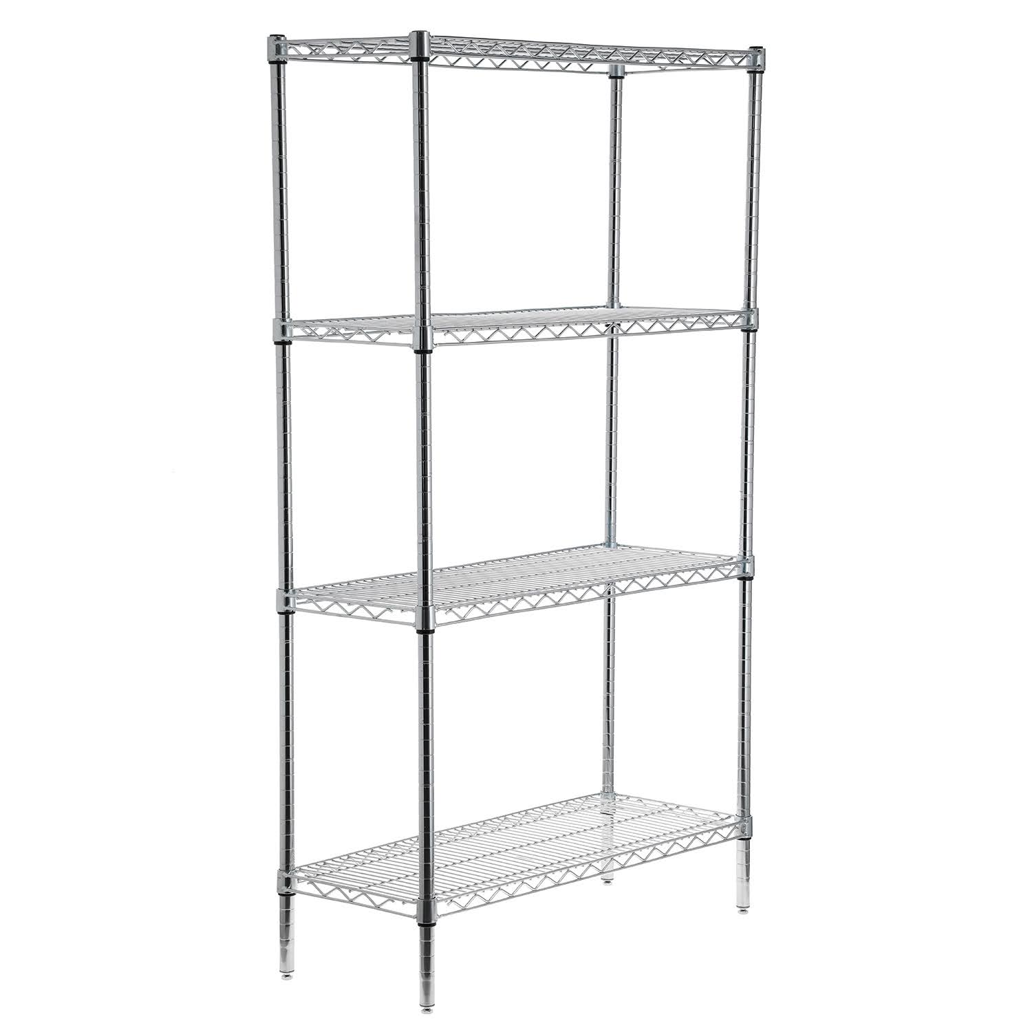 Estante Acero Cromado 36X91X160 Cm 4 Repisas