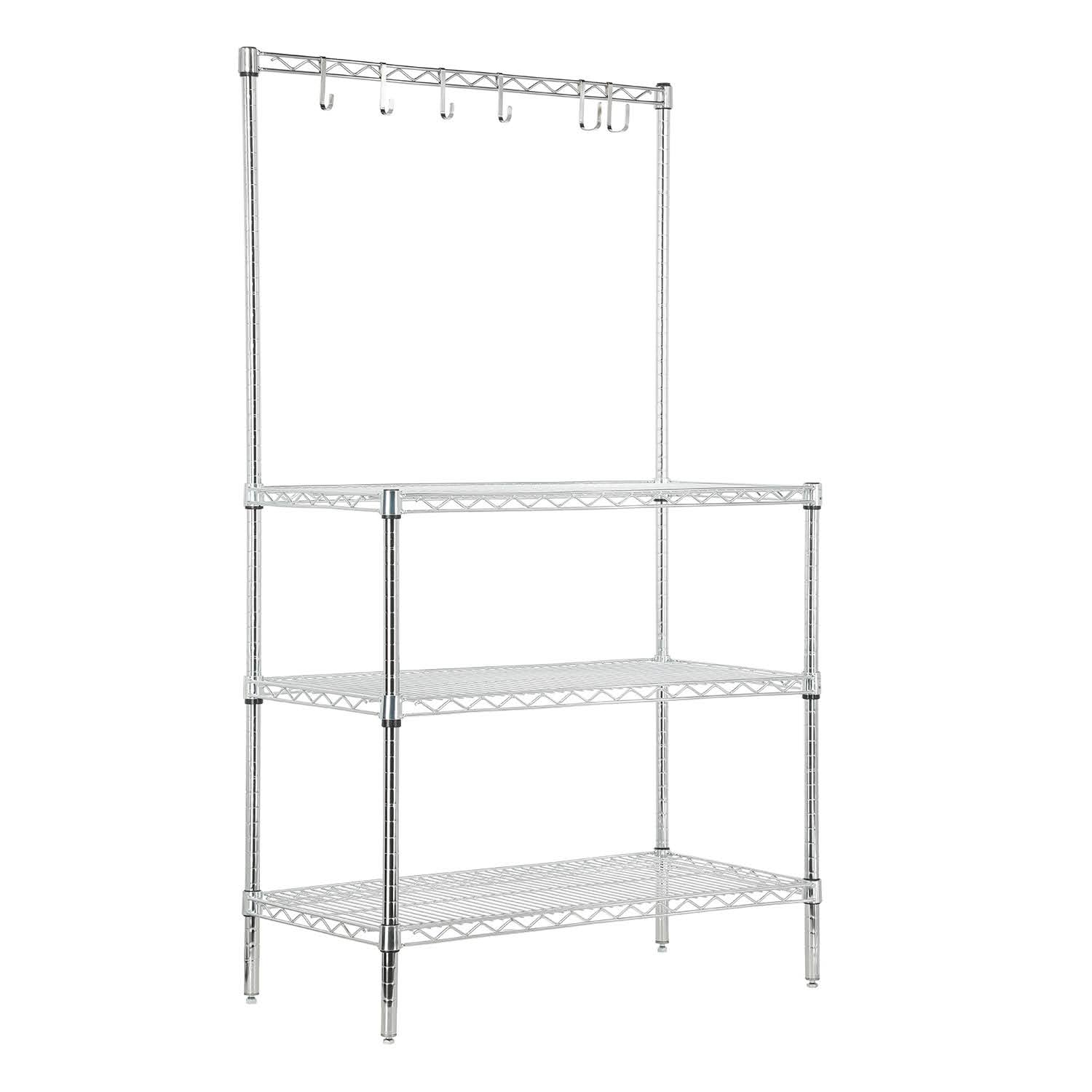 Estante Acero Cromado 46X91X160 Cm 3 Repisas Multiusos