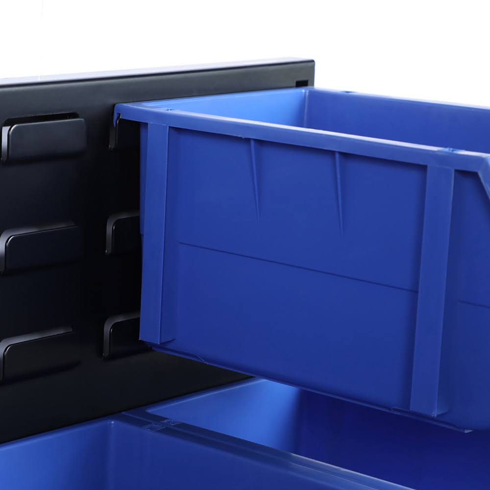 Pack de 9 cajas organizadoras de 15x24x12.4 cm azules Aut