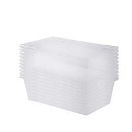 Pack de 10 Caja Wenco Transparente Mybox de 6 lts 34x21x11 cm