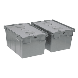 Pack de 2 Cajas Logística AUTORODEC 400x600x315 mm Gris 