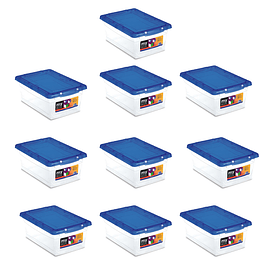 Pack de 10 Cajas Wenco Transparente Mybox de 10 lts 38x26x14 cm