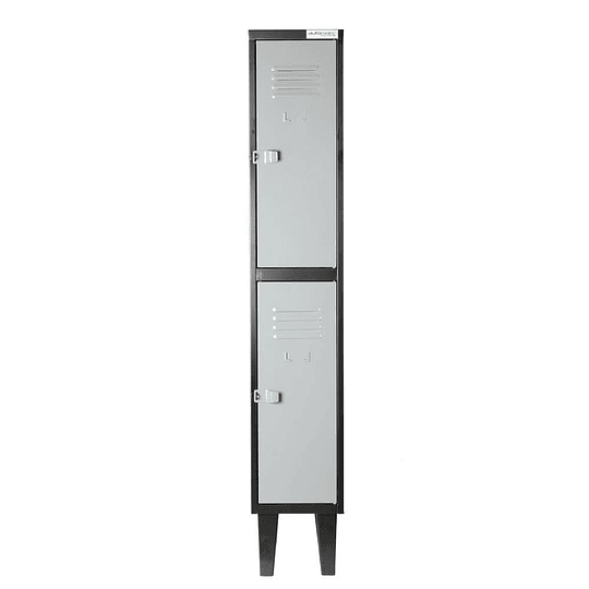 Locker de 1 cuerpo de 29x45x170 cm, 2 puertas