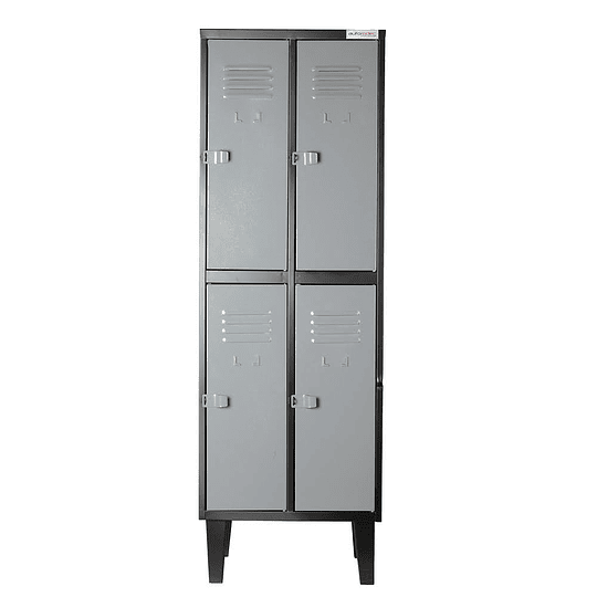 Locker de 2 cuerpos de 56x45x170 cm, 4 puertas