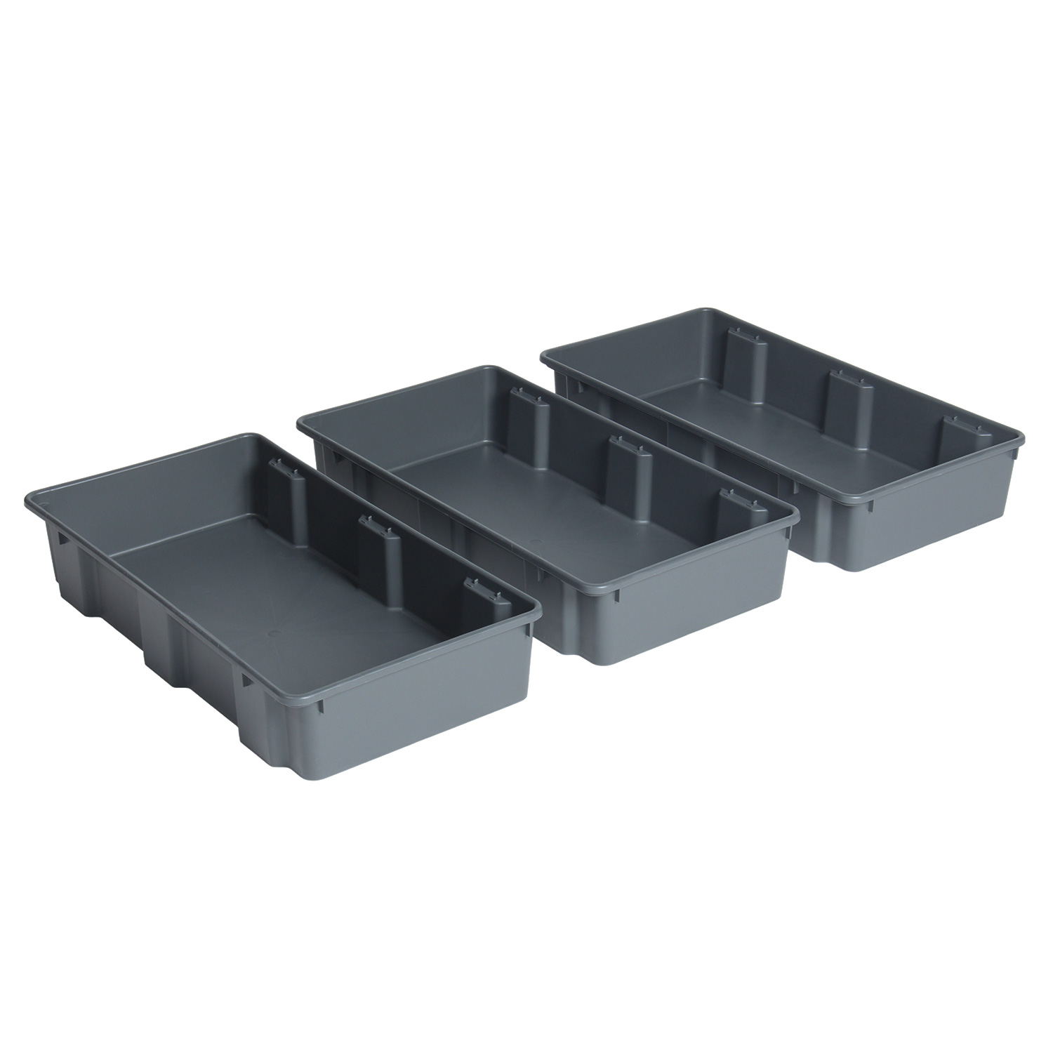 Pack de 3 Cajas de 32 lts color grafito