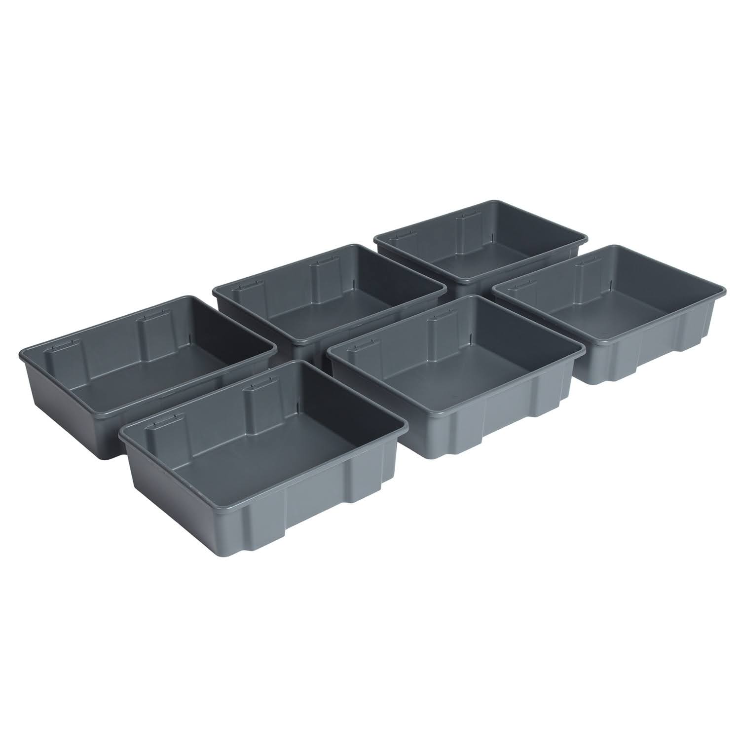 Pack de 6 Cajas  de 20 lts color grafito