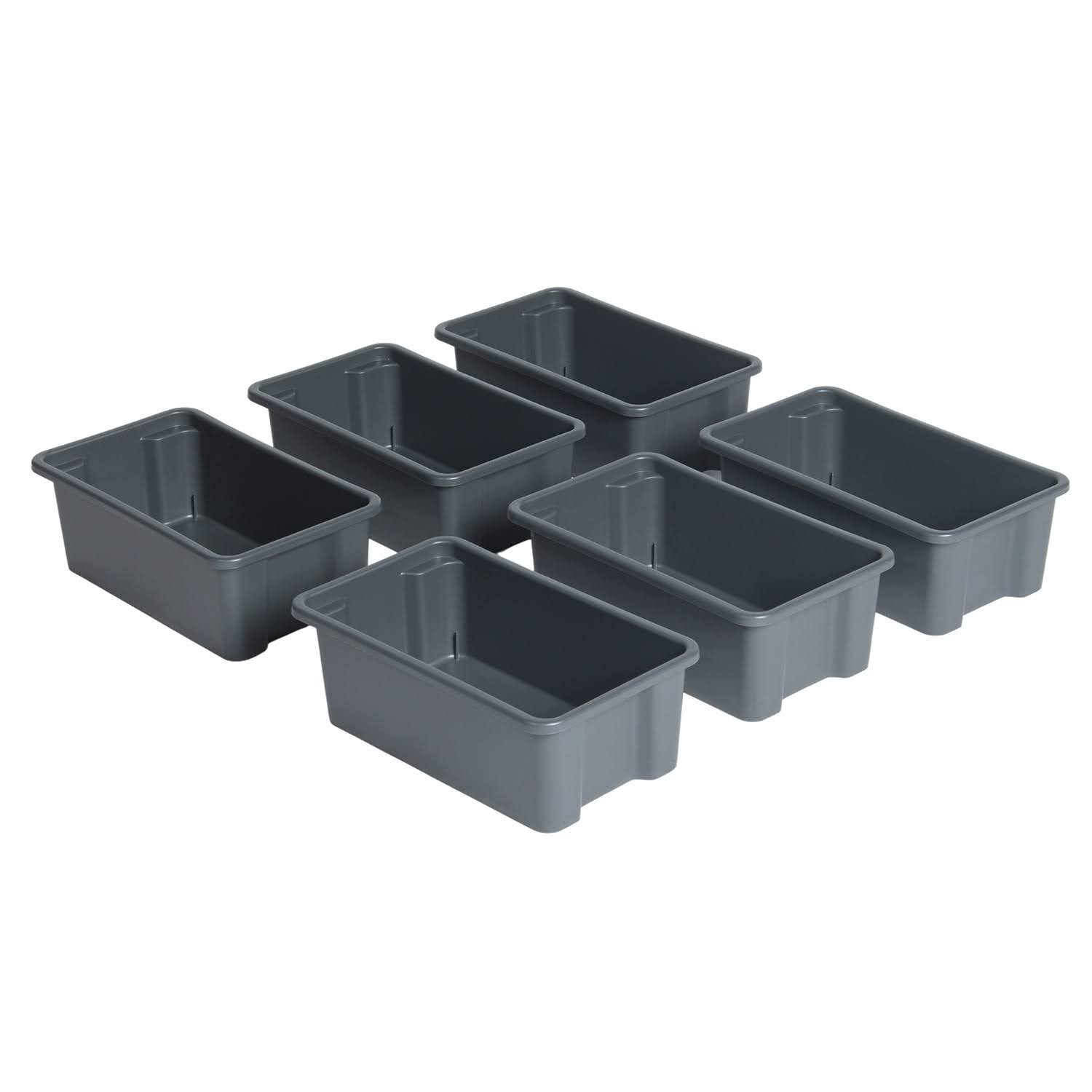 Pack de 6 Cajas de 9 lt color grafito