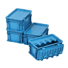 Pack de 4 cajas modulares abisagradas de 30x20x15 cm