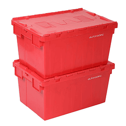 Pack de 2 Cajas Logística AUTORODEC 400x600x315 mm Rojas