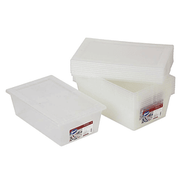 Pack de 10 Caja Wenco Transparente Mybox de 6 lts 34x21x11 cm
