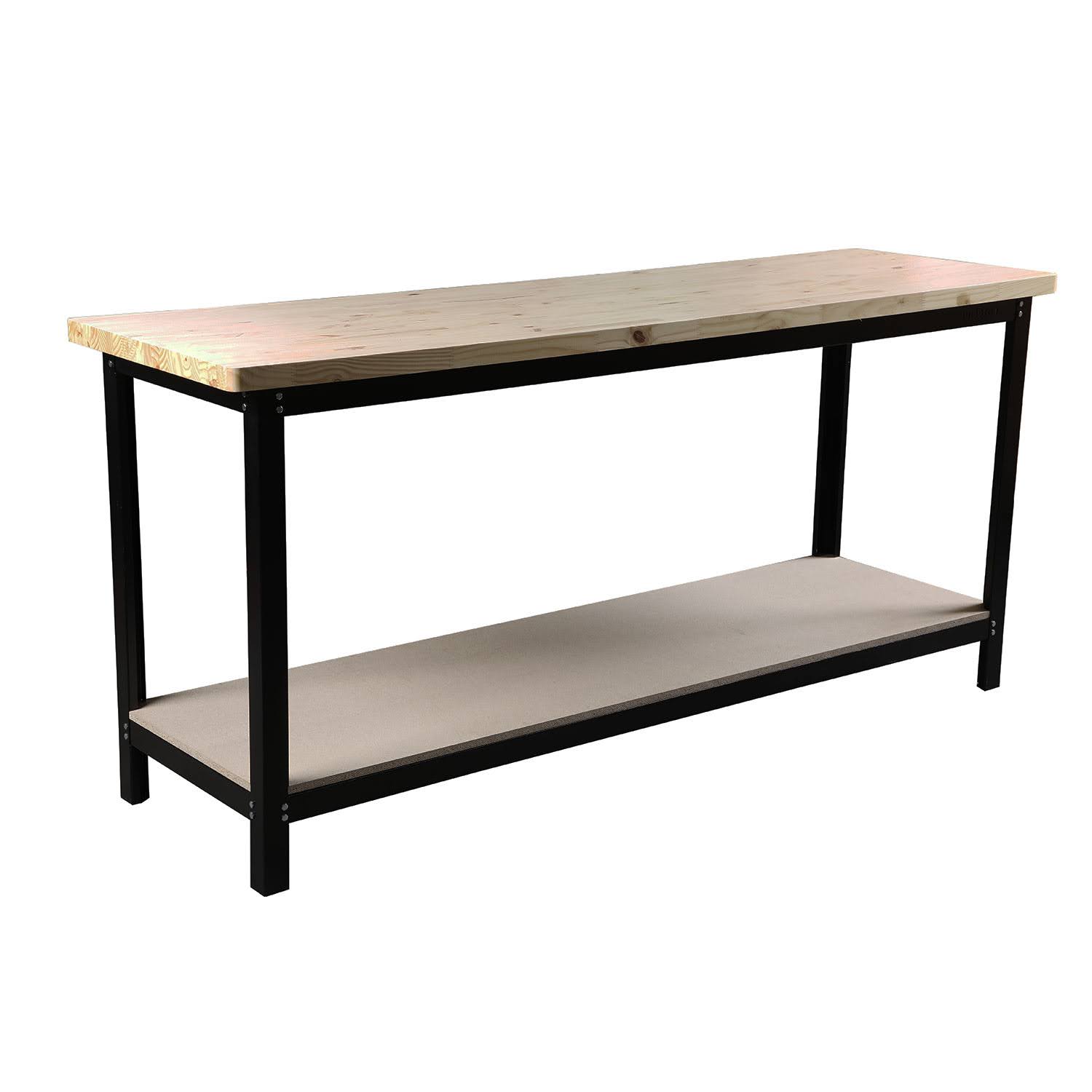 Mesón de trabajo 200 x 60 x 92 cm madera sólida