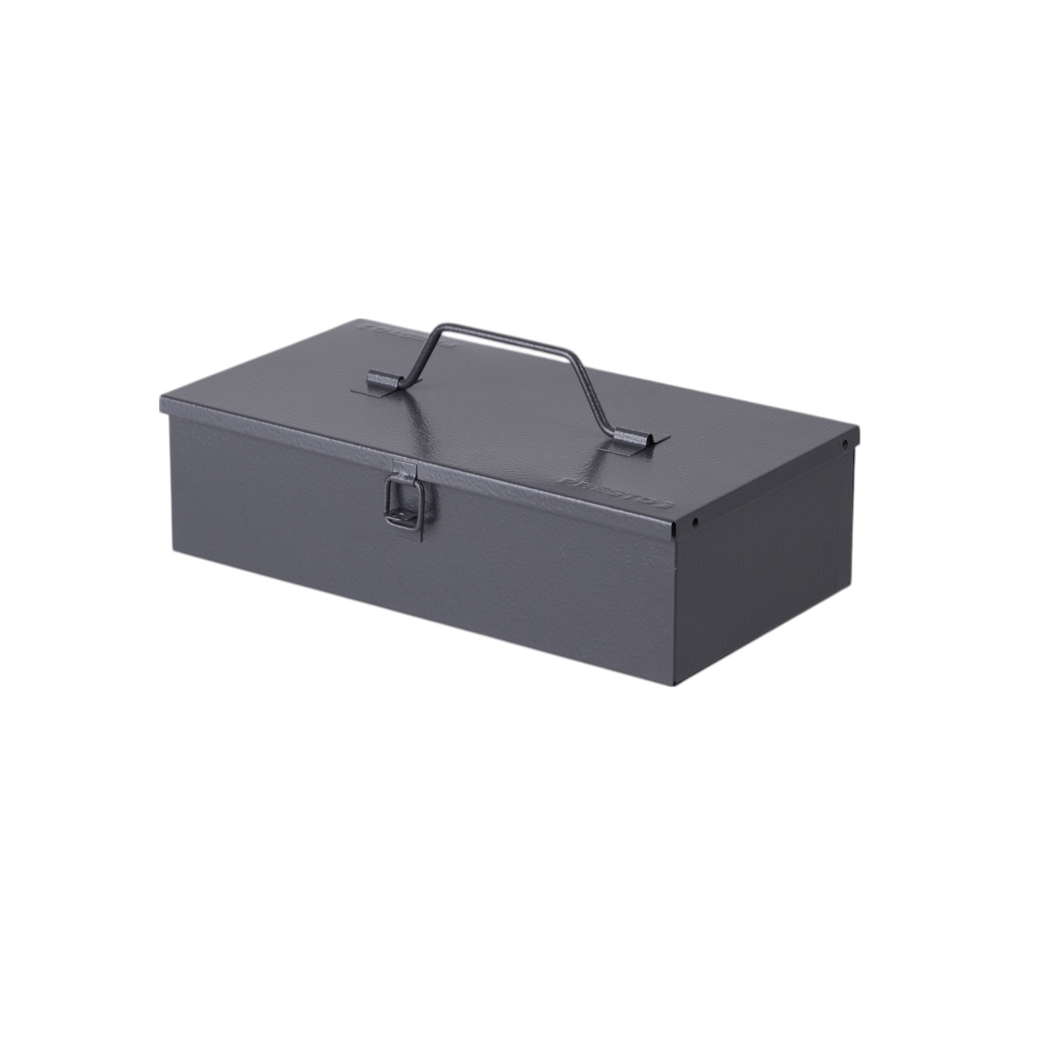 Caja de herramientas metálica negra 30x16x8 cm