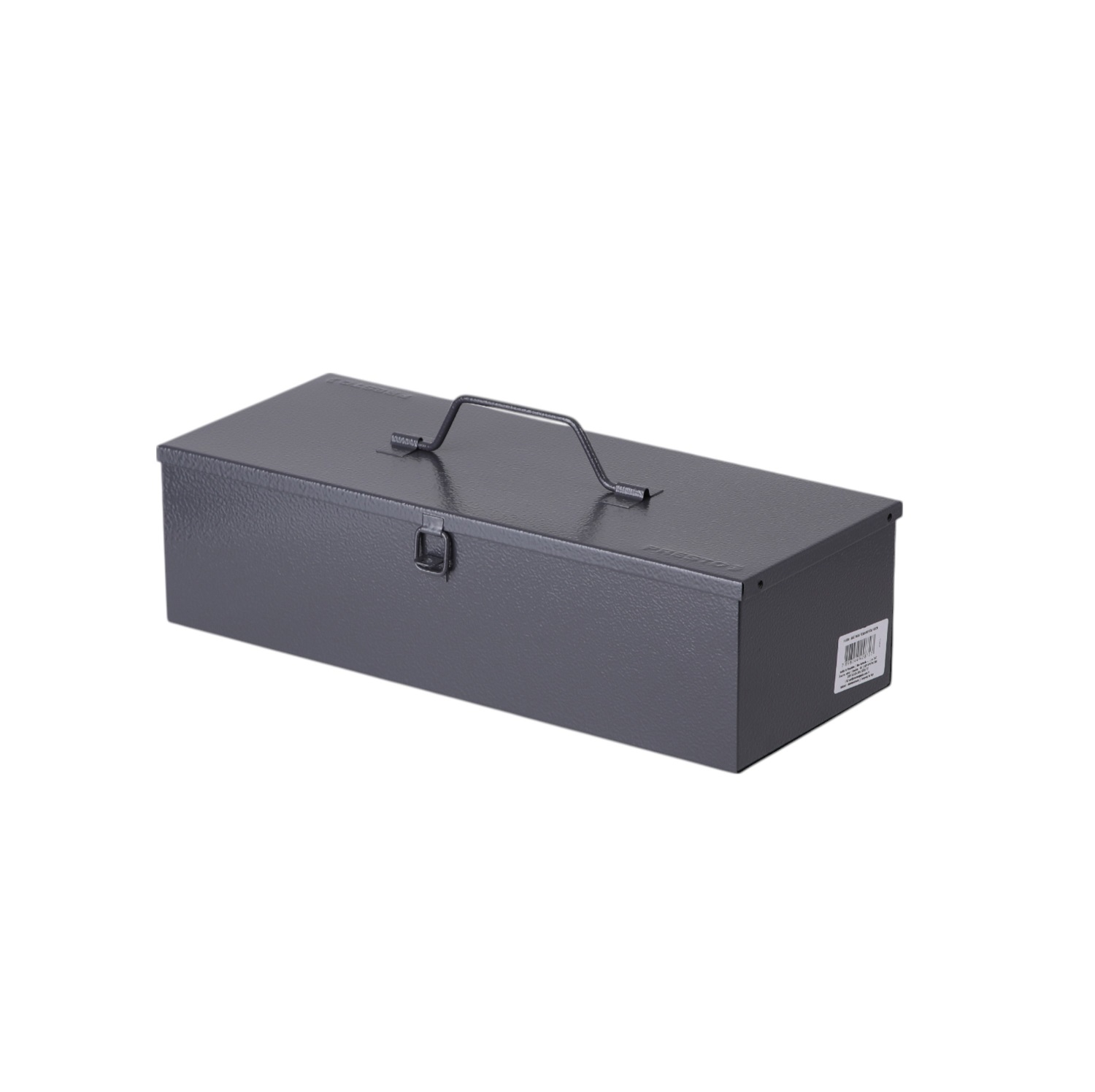 Caja de herramientas metálica negra 40x16x11 cm