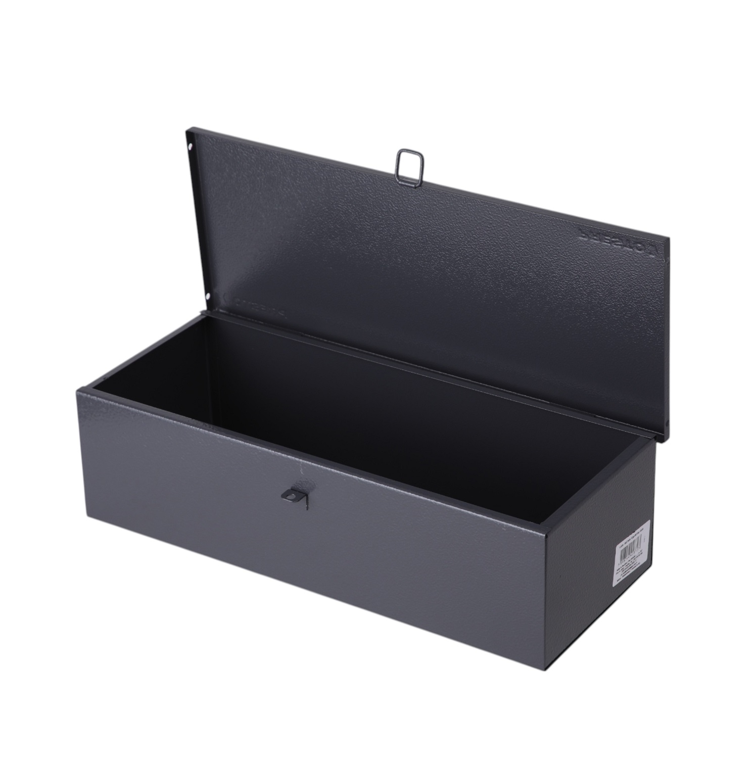 Caja de herramientas metálica negra 40x16x11 cm
