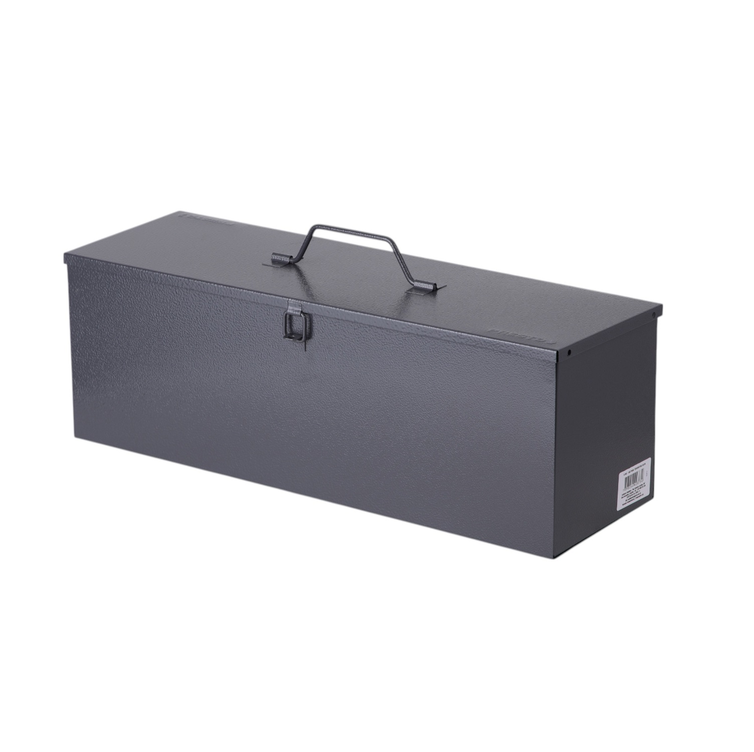 Caja de herramientas metálica negra 50x16x17 cm