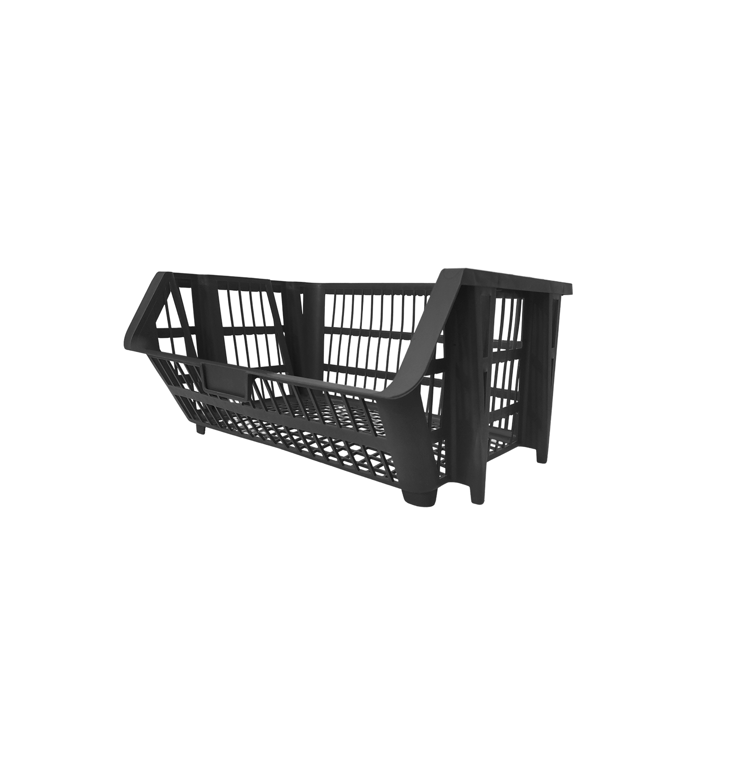 Canasto (cesto) apilable de 44x34x21 cm 22 litros negro