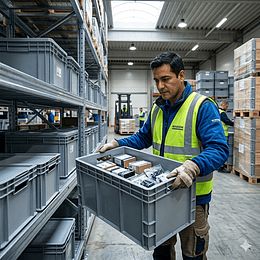 Caja Multiusos de 63 litros 60x40x34 cm Gris