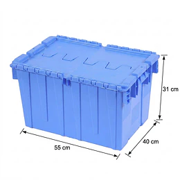 Caja Logística FP17 Wenco 52 litros 55x40x31 cm Azul