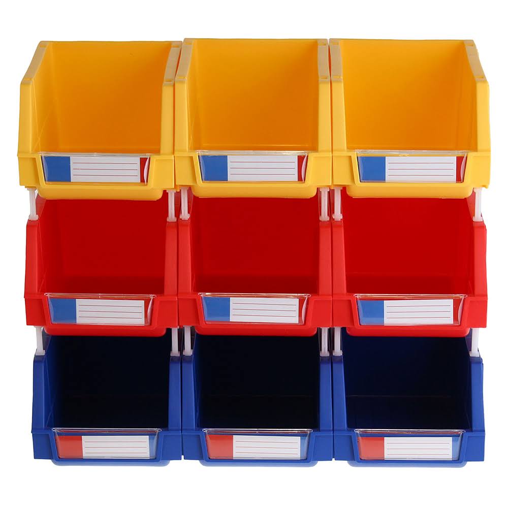 Pack de 9 cajas organizadoras de 15x24x12.4 cm azules Aut