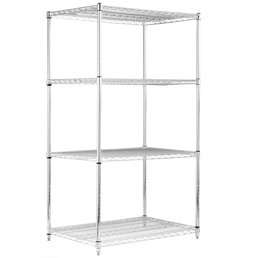 Estante Acero Cromado 61X91X160 Cm 4 Repisas