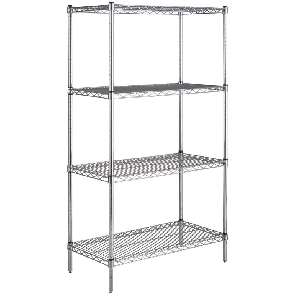 Estante Acero Cromado 46X91X160 Cm 4 Repisas