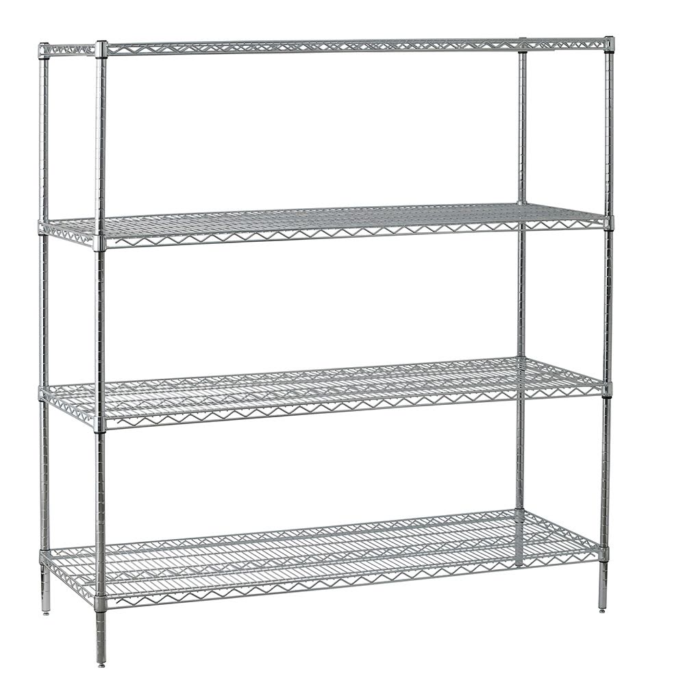 Estante Acero Cromado 46X152X160 Cm 4 Repisas
