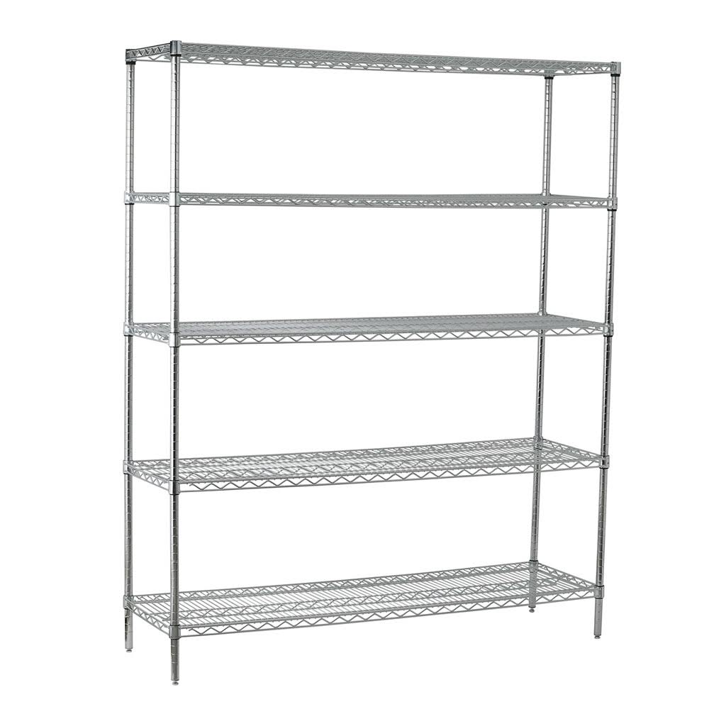 Estante Acero Cromado 46X152X188 Cm 5 Repisas