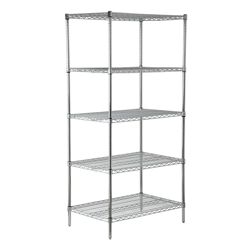 Estante Acero Cromado 61X91X188 Cm 5 Repisas
