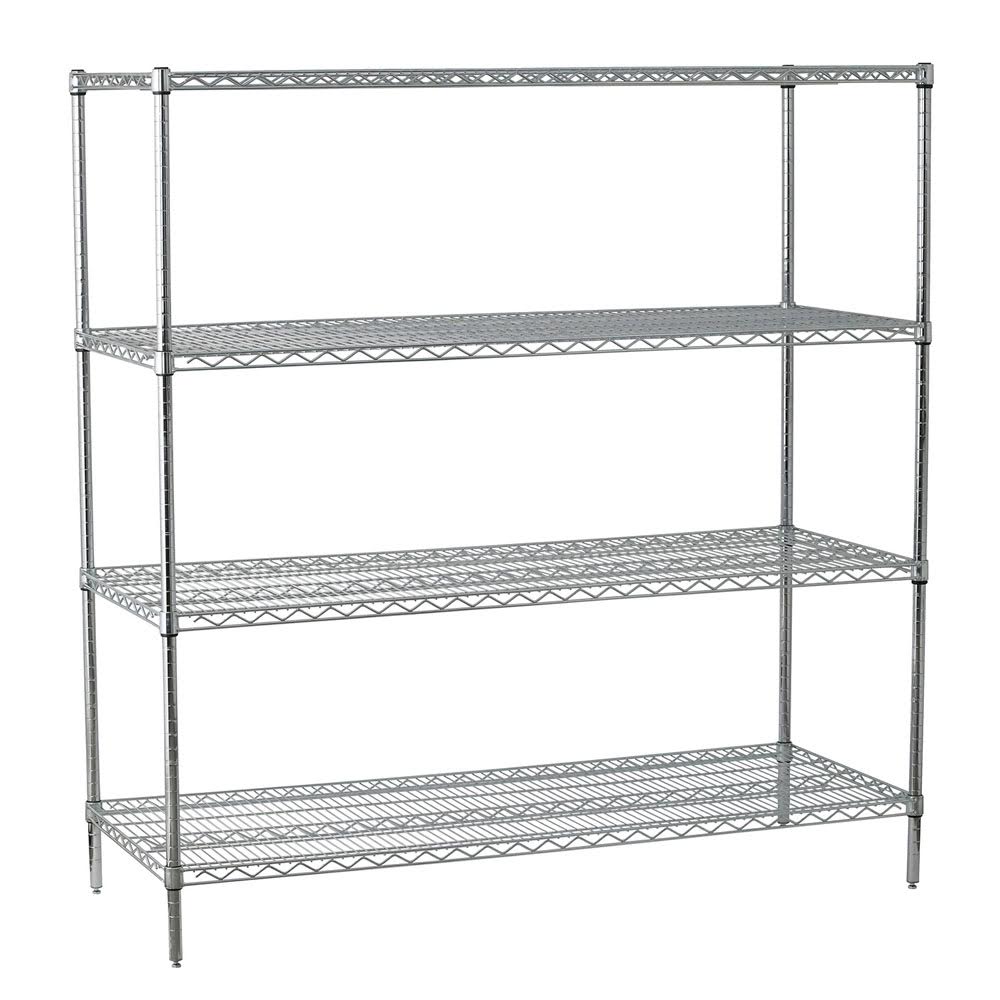 Estante Acero Cromado 61X152X160 Cm 4 Repisas