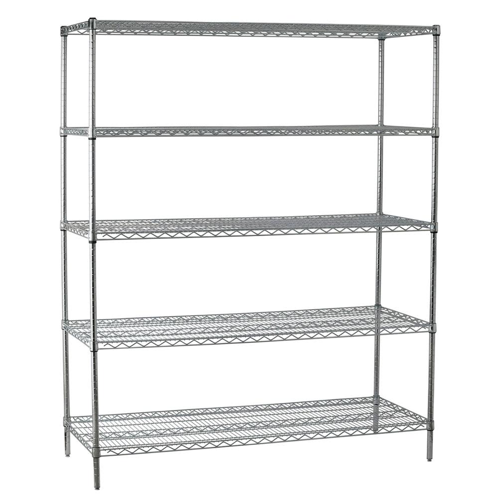 Estante Acero Cromado 61X152X188 Cm 5 Repisas