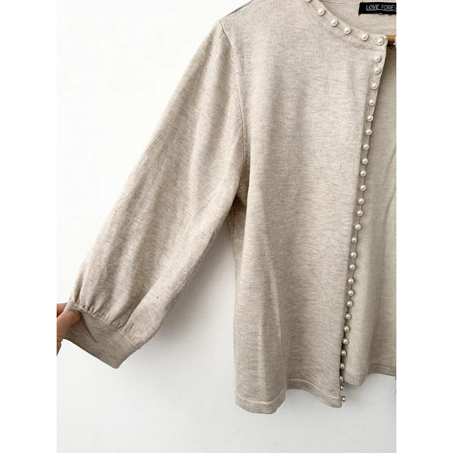 Cardigan perlas (M)