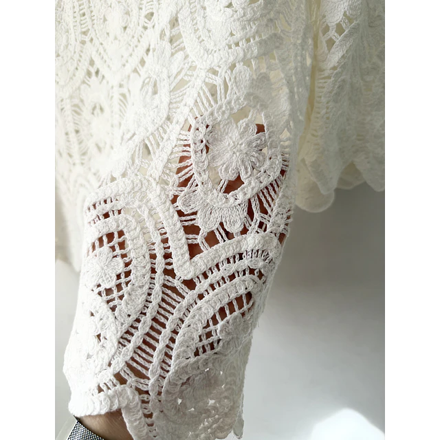 Polera broderie (L)