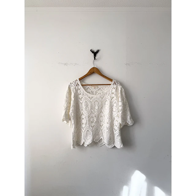 Polera broderie (L)
