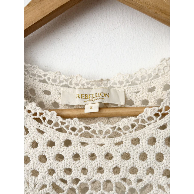Polera broderie (S)