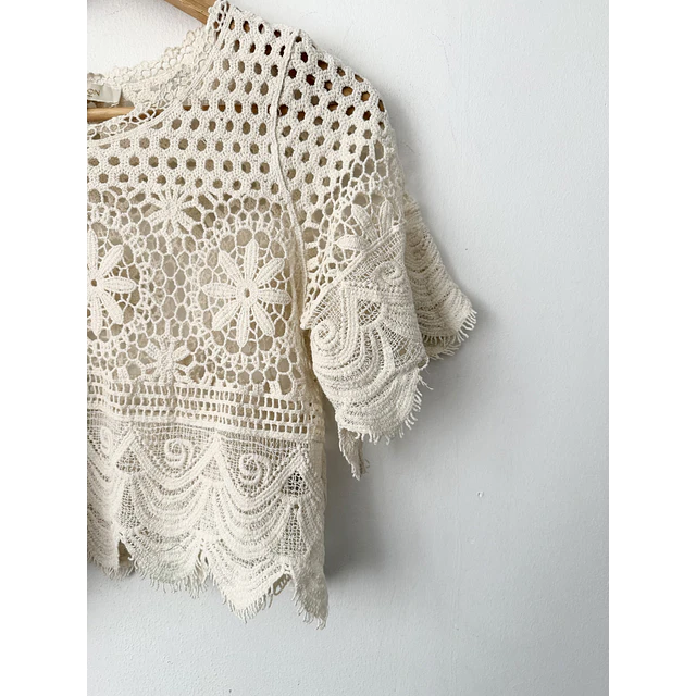 Polera broderie (S)
