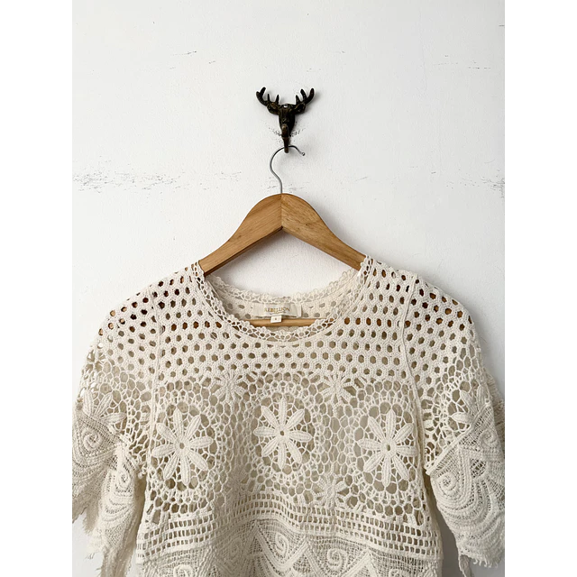 Polera broderie (S)