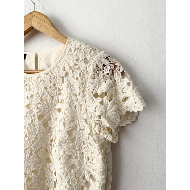 Polera broderie (S)