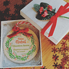 Disco/Bola de Natal em Madeira Personalizado com caixa oferta