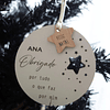 Bola de Natal decorada e com nome e frase à escolha