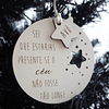 Bola de Natal decorada e com nome e frase à escolha