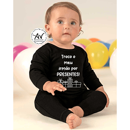 Body ou BabyGrow "Troco o meu irmão/ã por presentes"