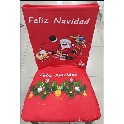 FORRO DE SILLAS NAVIDEÑO