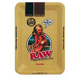 Tabuleiro RAW Metal Rolling Tray Girl Mini