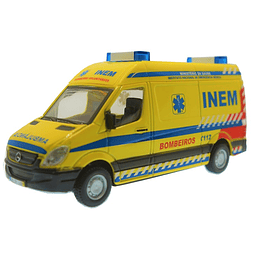 Miniatura Bburago 1/50 Ambulância INEM/Bombeiros Renault Master
