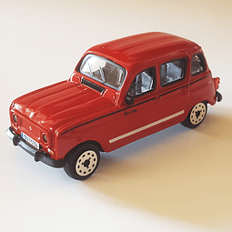 Miniatura Bburago Renault 4 TL Savane 1986 vermelho