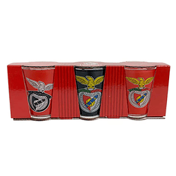 Conjunto 3 copos de Shot SL Benfica