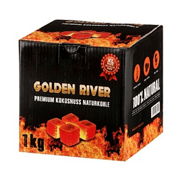 Golden River - Carvão 100% Natural - 26mm ~ 1Kg