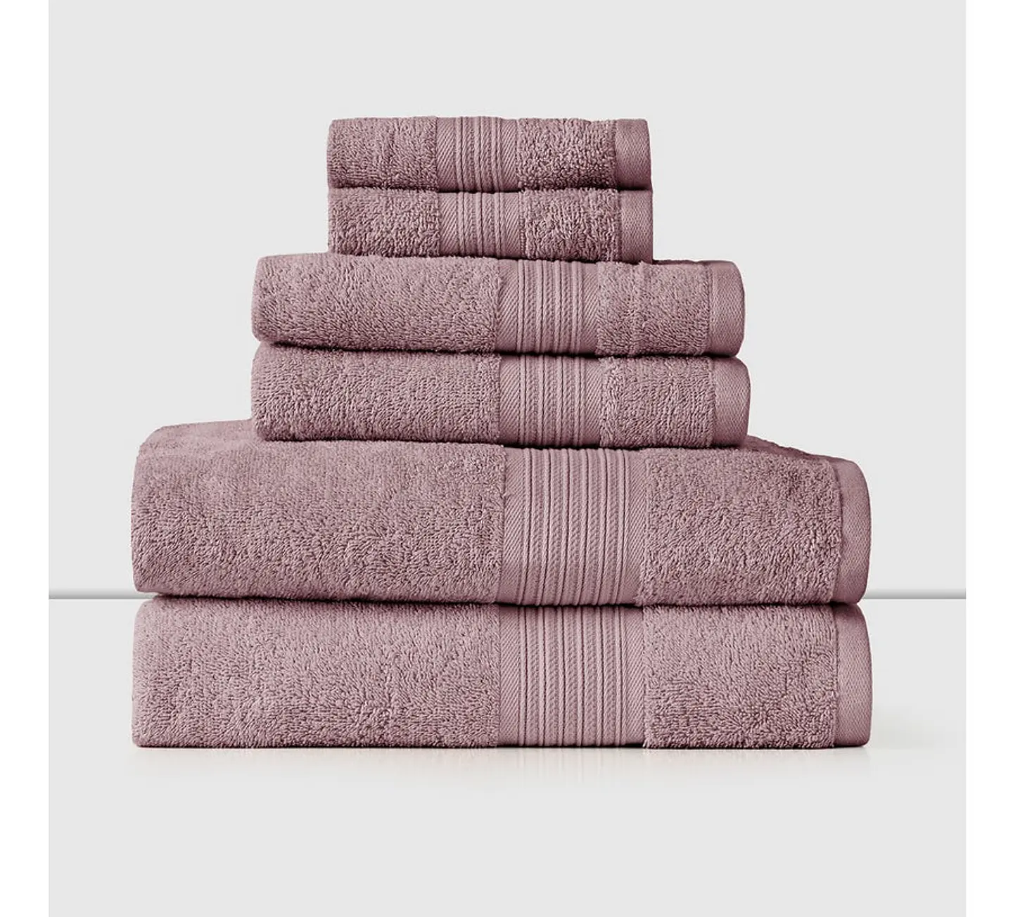 Set 6 Toallas CN Plana Malva (Mano, Baño, Visita)  1