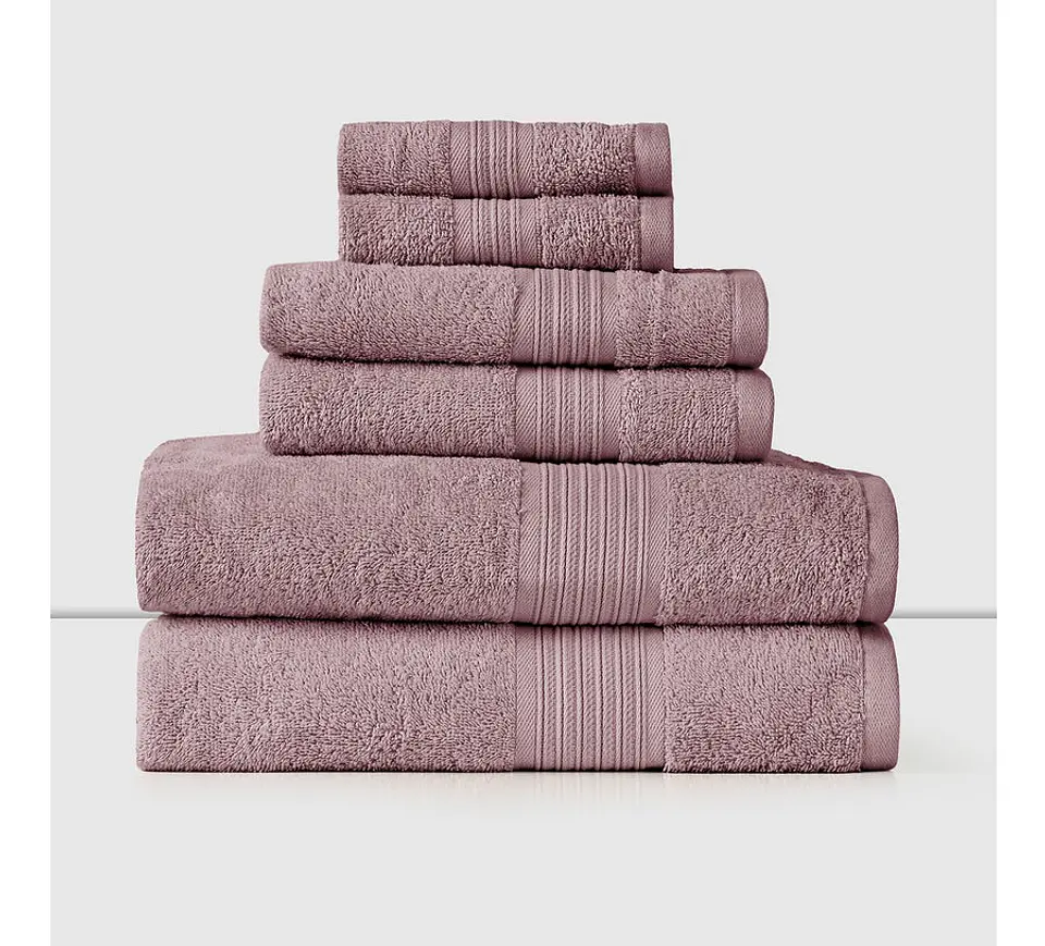 Set 6 Toallas CN Plana Malva (Mano, Baño, Visita)  1