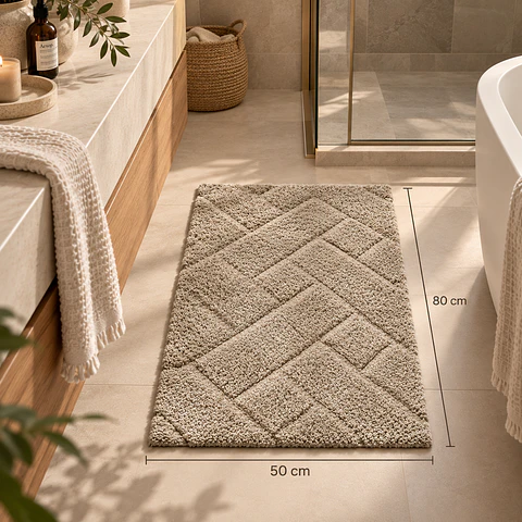 Piso de baño Recycled Beige de Cannon Home